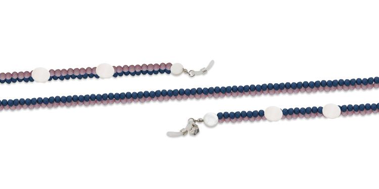 Crystals & Mother of Pearl Glasses Chain