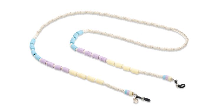 Howlite & Polymer Beads Glasses Chain