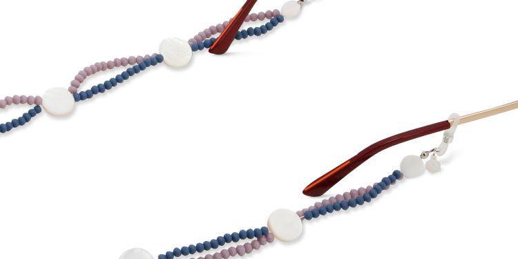 Crystals & Mother of Pearl Glasses Chain