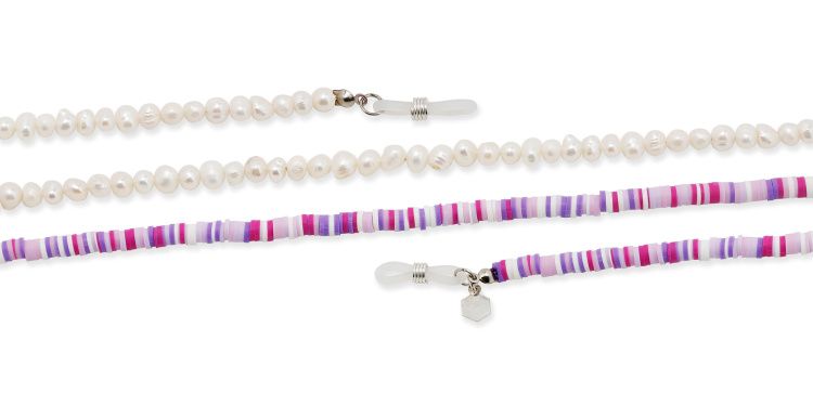 Crystals & Mother of Pearl Glasses Chain