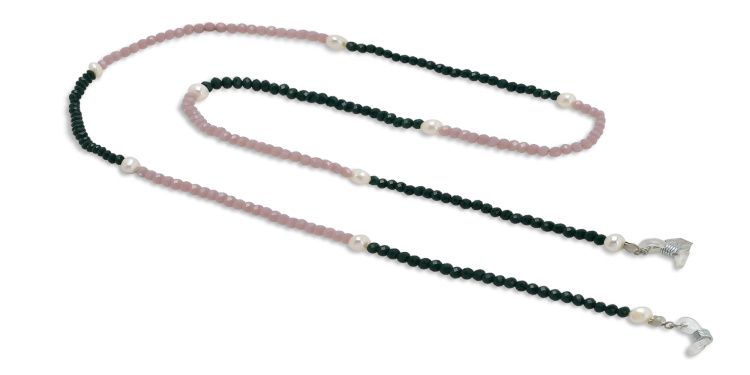Natural Pearls & Crystals Glasses Chain