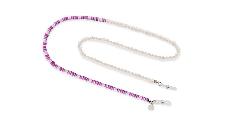 Crystals & Mother of Pearl Glasses Chain