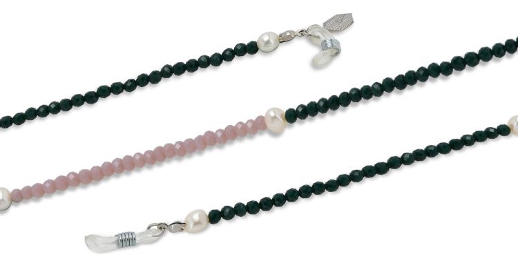 Natural Pearls & Crystals Glasses Chain