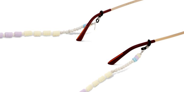 Howlite & Polymer Beads Glasses Chain